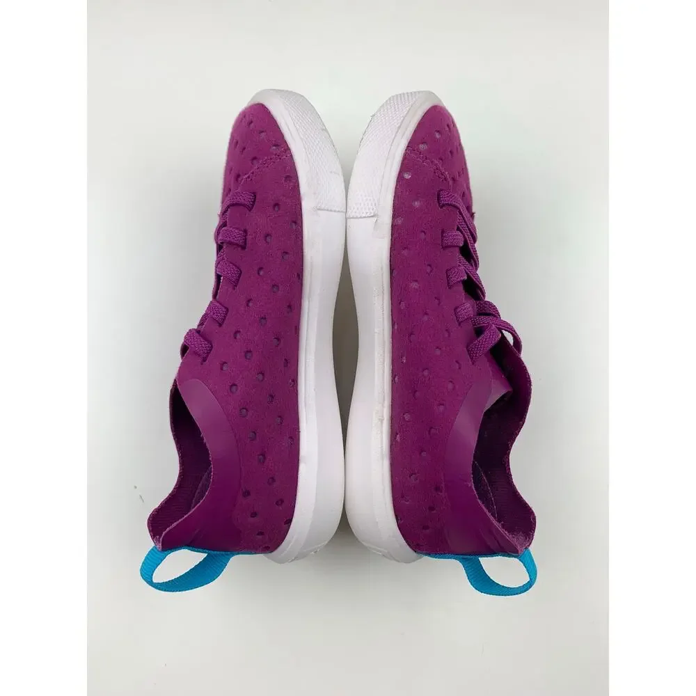 Native Kids Monaco Low Top Sneakers Purple Lace Up Lightweight Shoes Size 11